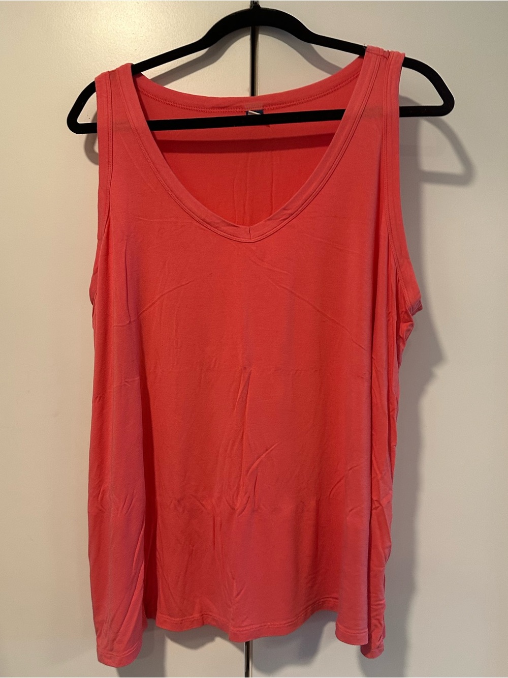 Old Navy Luxe 2x Women’s Coral Sleeveless V-Neck Tank Top